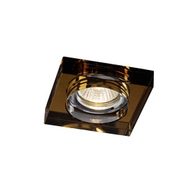 IL30822BZ  Crystal Downlight Deep Square Rim Only Bronze